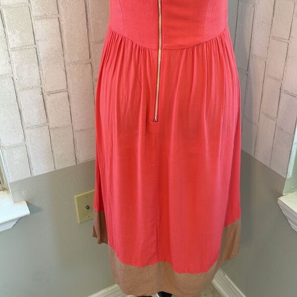 La Vi Anthropologie coral midi dress - Picture 9 of 10